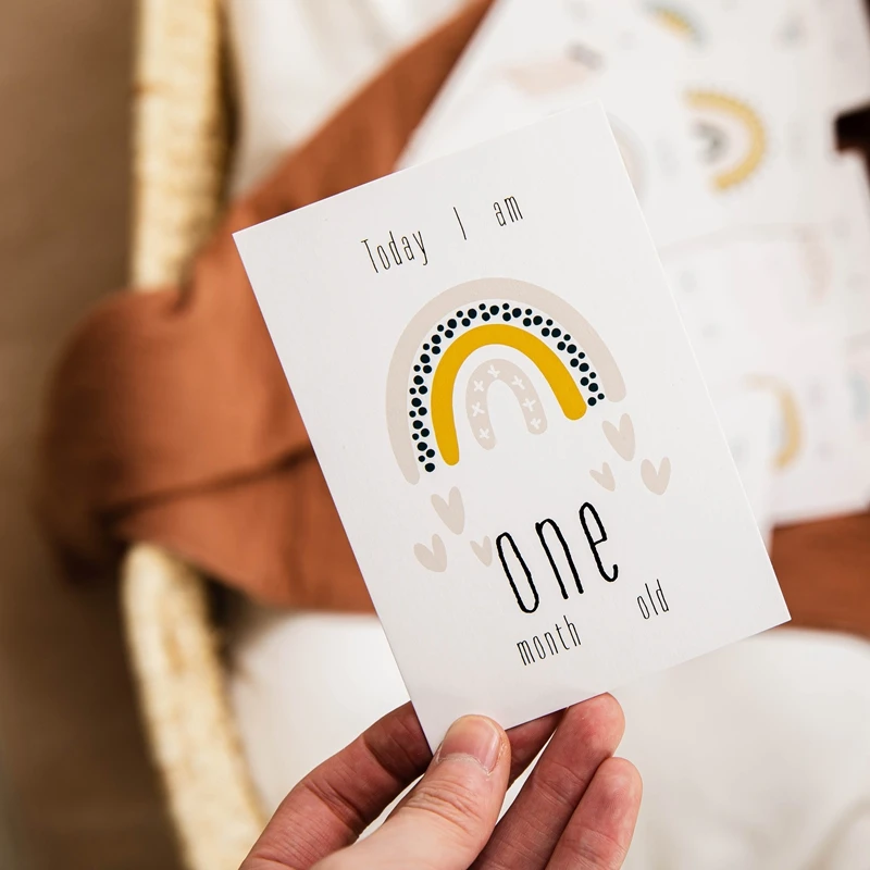 Tarjetas de nacimiento para bebé – Set fotografía neonatal - imagen 3