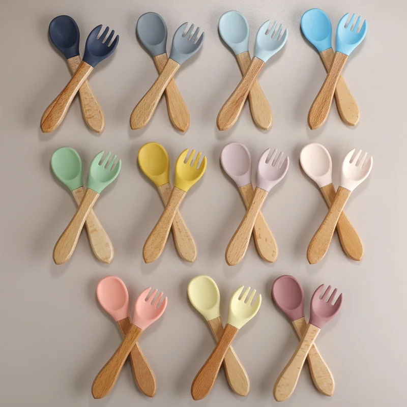 Cucharas de silicona para bebé – Utensilios de aprendizaje seguros - imagen 4