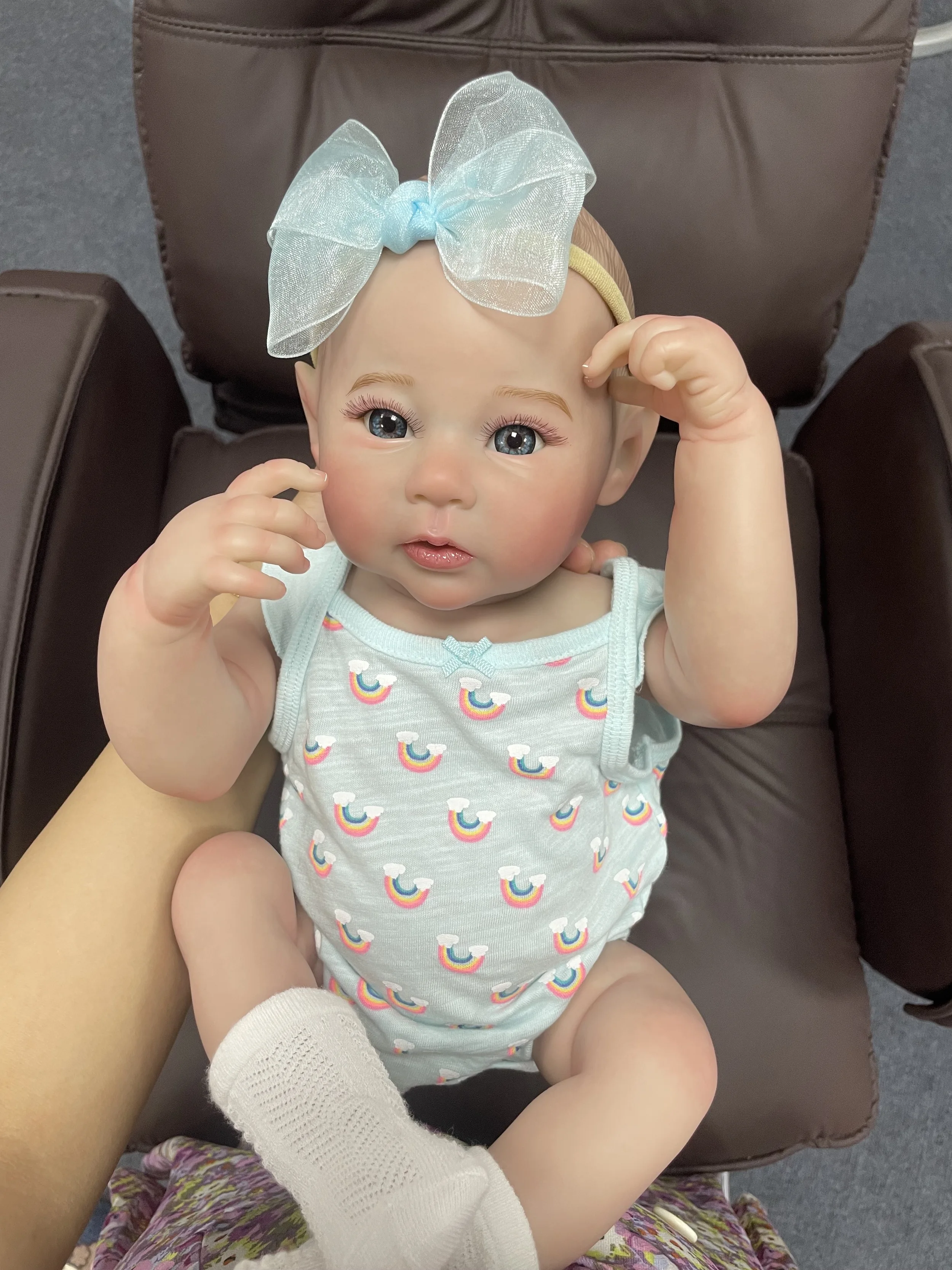 Muñeca Reborn lavable de cuerpo completo con detalles realistas