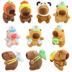 Capibara de peluche multicolor - Juguete suave y llavero colgante