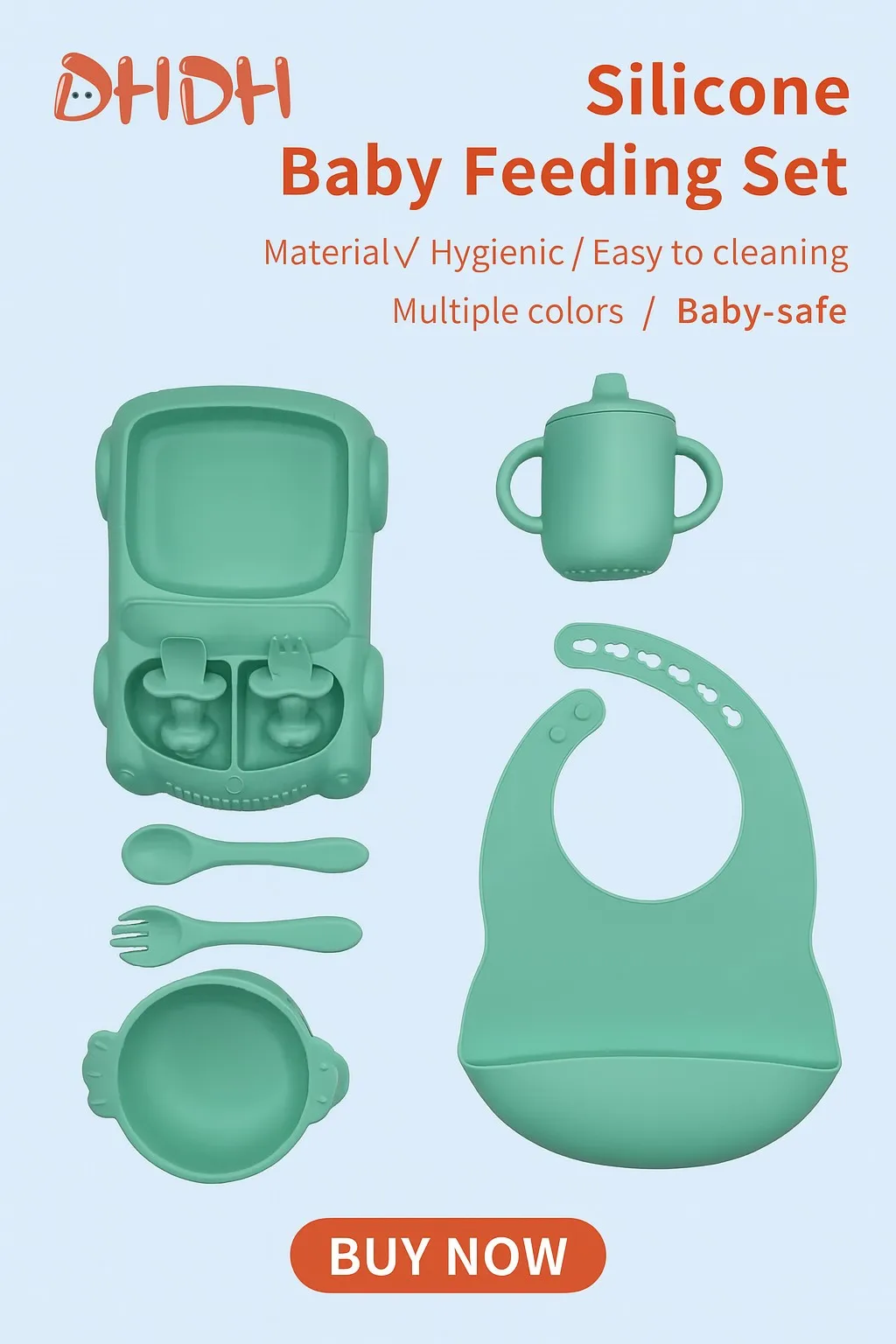 Vajilla de silicona para bebés – Tazones con ventosas alimentación - imagen 3