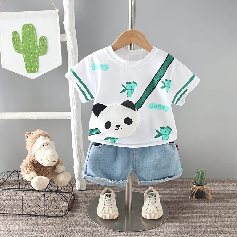Conjunto de verano para bebé: camiseta con dibujos y pantalón corto - imagen 3