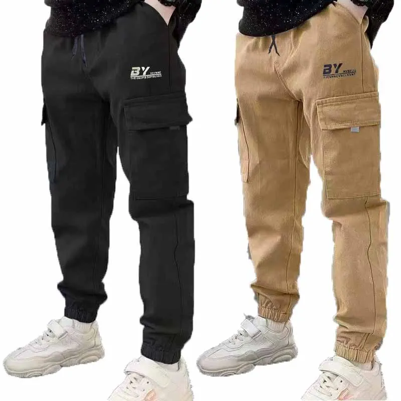 Pantalones de trabajo rectos para niños, estilo informal otoño - imagen 5