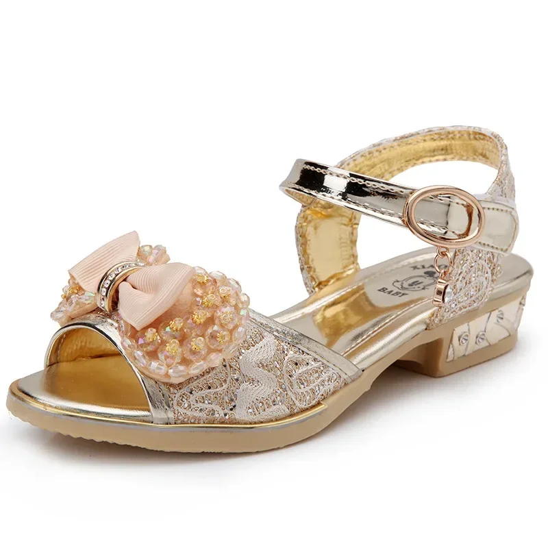 Sandalias de fiesta para niña con lentejuelas antideslizantes - imagen 2