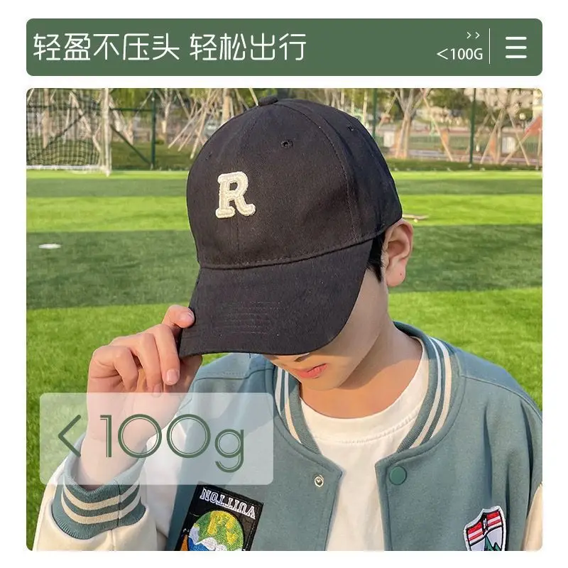 Gorra de béisbol infantil con visera curvada en color azul