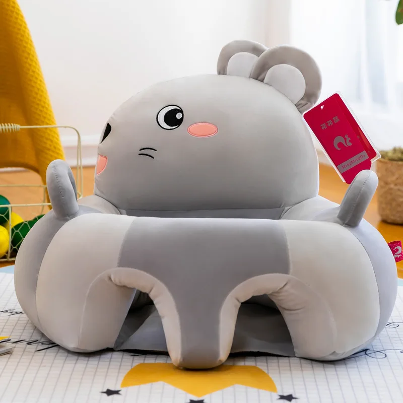 Sillita infantil de peluche con asiento seguro y funda lavable - imagen 5