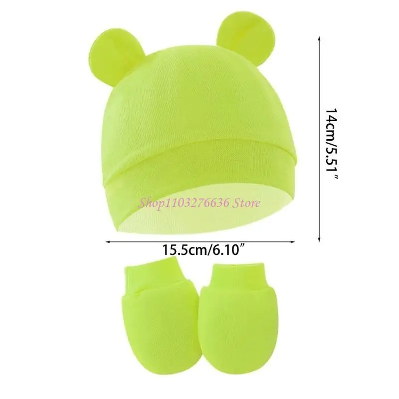 Gorro antiarañazos para bebé unisex de guantes integrados - imagen 5