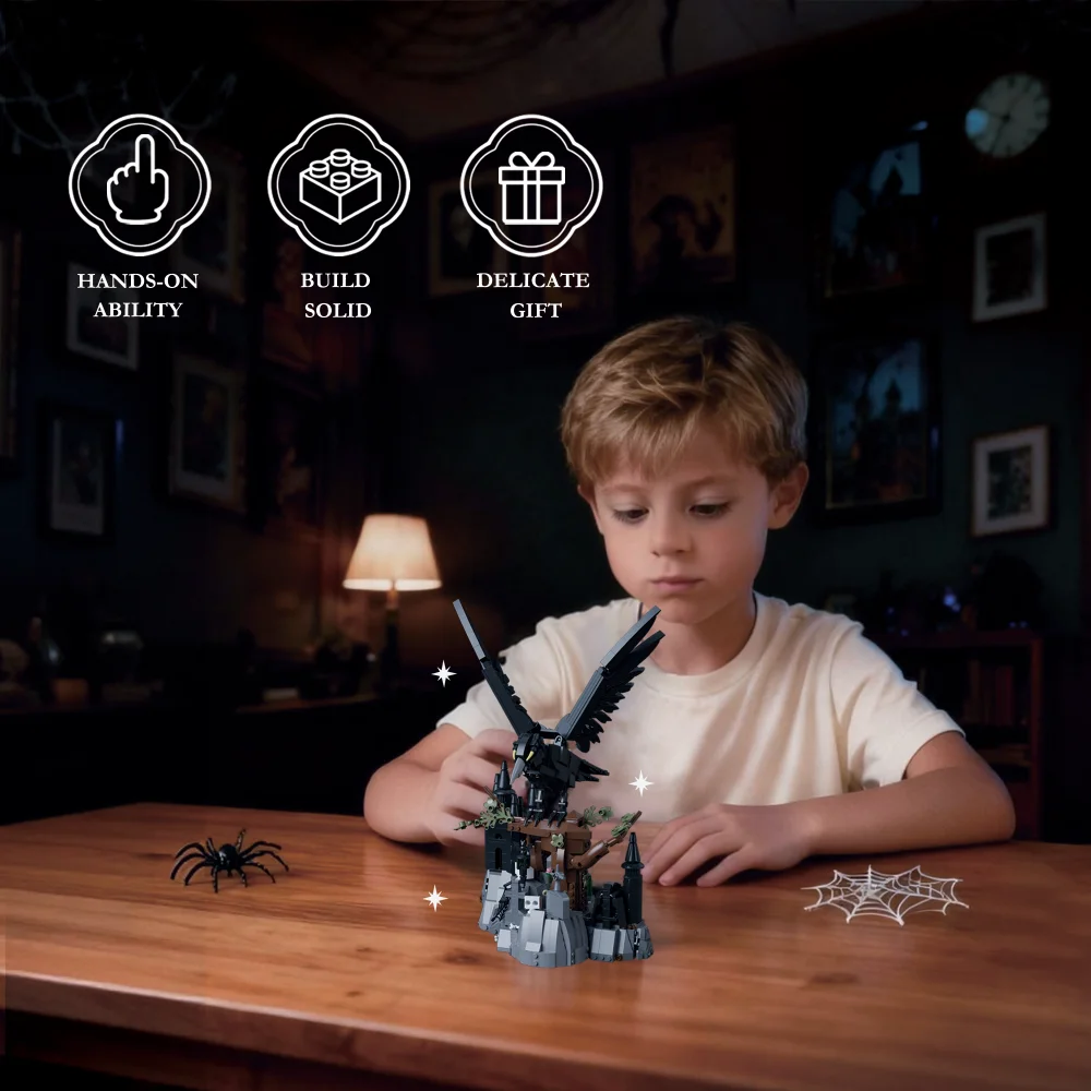 Bloques de construcción Raven luna con castillo arbóreo infantil - imagen 4