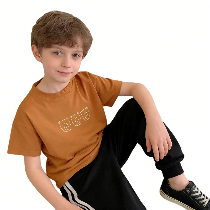 Camiseta de algodón para bebé suave con estampado infantil manga corta - imagen 5
