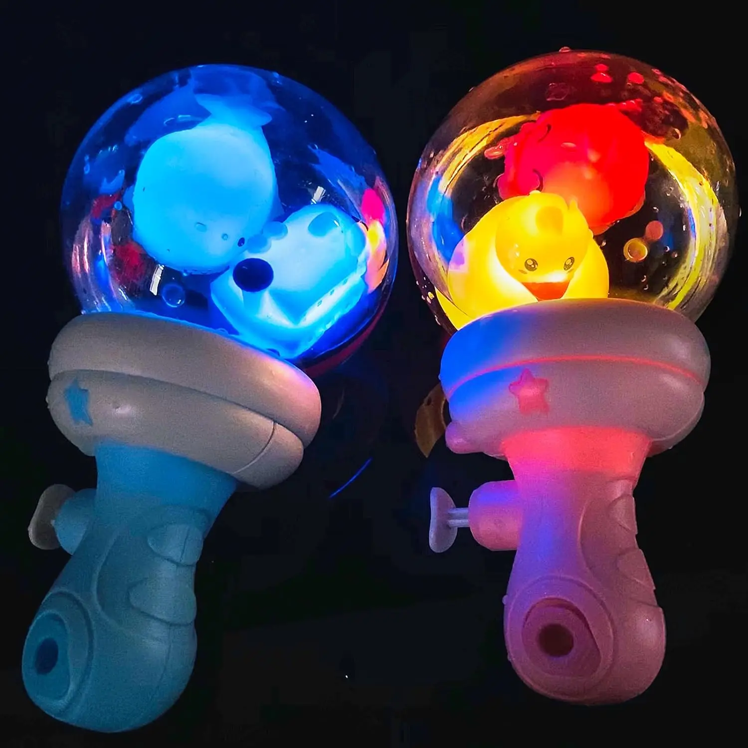 Pistola de agua con forma de pato iluminado