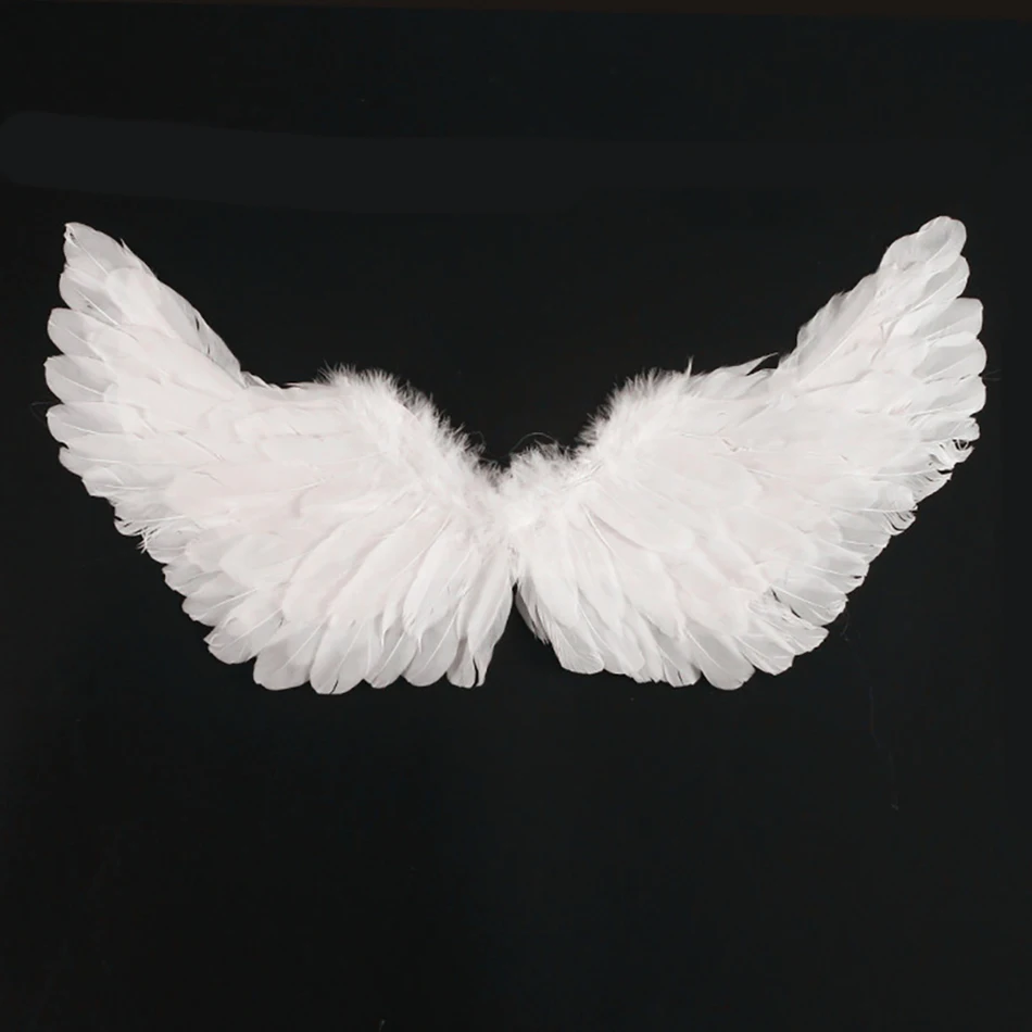 Alas de Ángel en blanco y negro para disfraz infantil