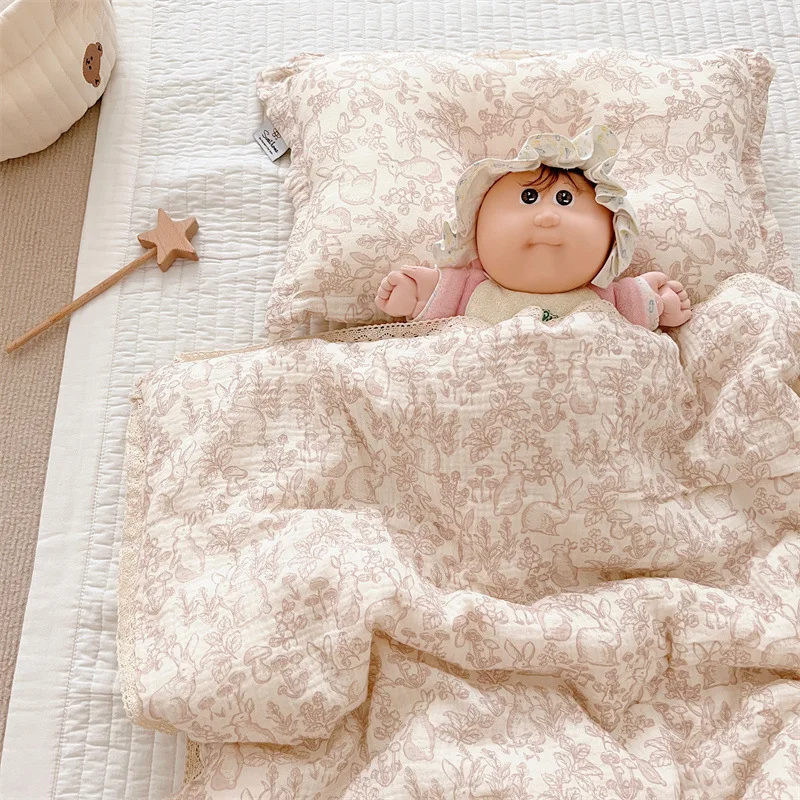 Edredón muselina floral infantil – Algodón suave niños y niñas - imagen 4
