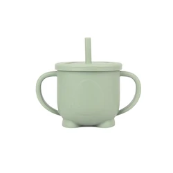 Taza con pajita antivuelco para bebé - Silicona sin BPA