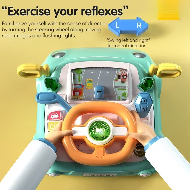 Volante infantil de simulación con música suave y asiento coche - imagen 5