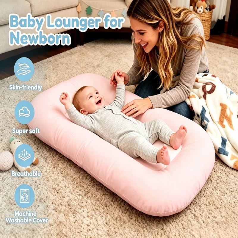 BabyNest Cuna nido transpirable de algodón suave para bebé - imagen 3