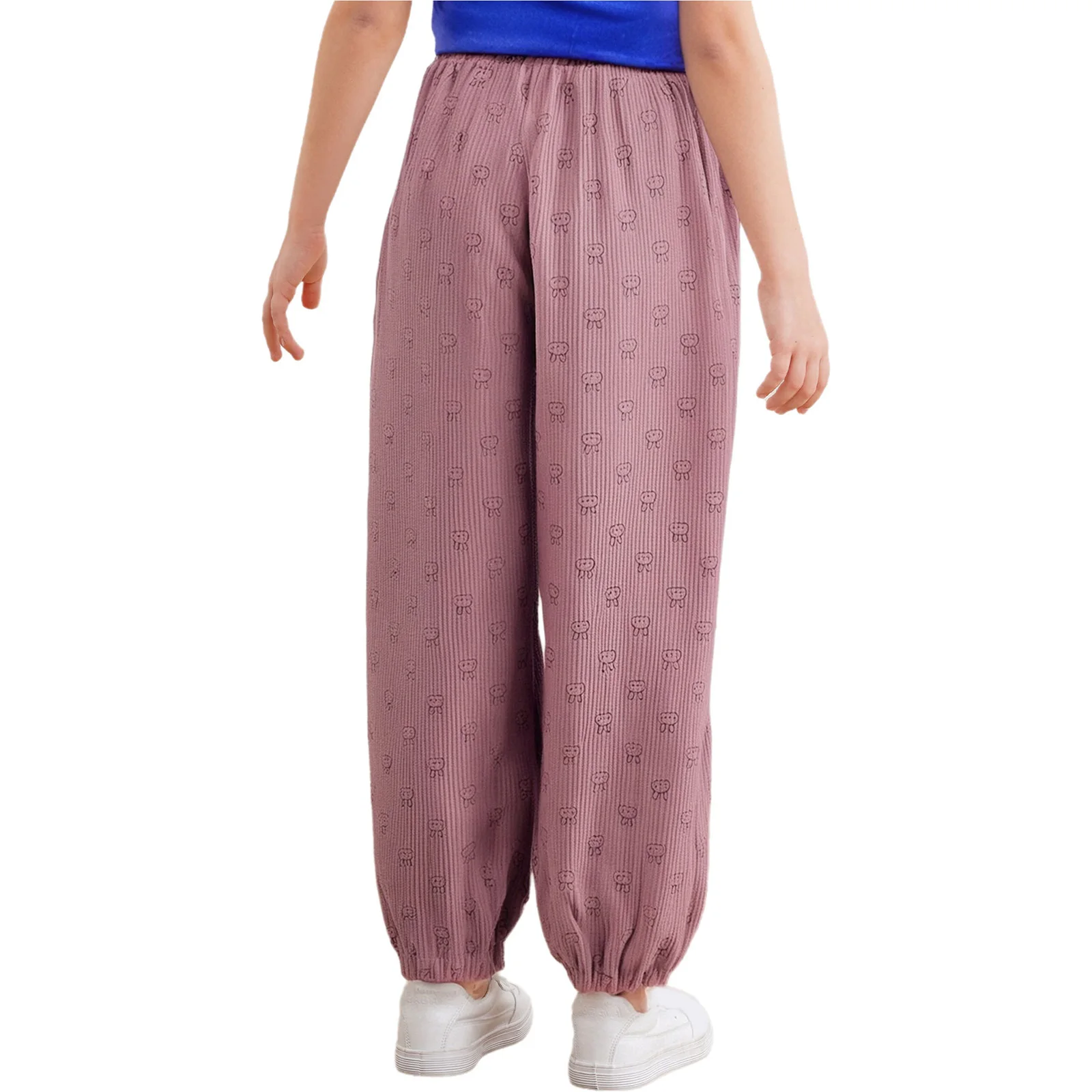 Pantalones harem de pana acanalada para niñas – cintura elástica - imagen 3
