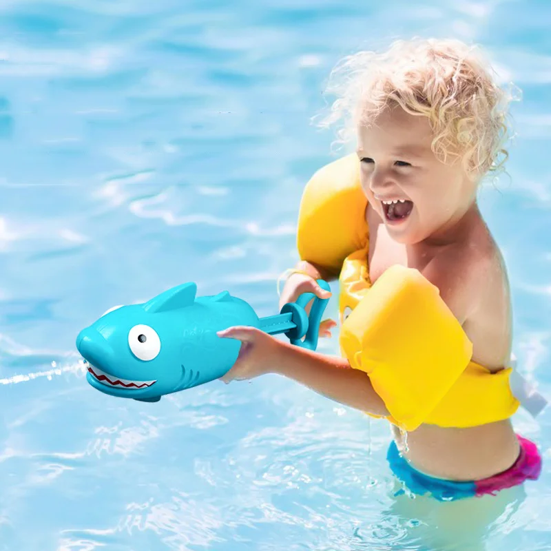 Pistola Blaster tiburón de agua para niños, juegos de piscina