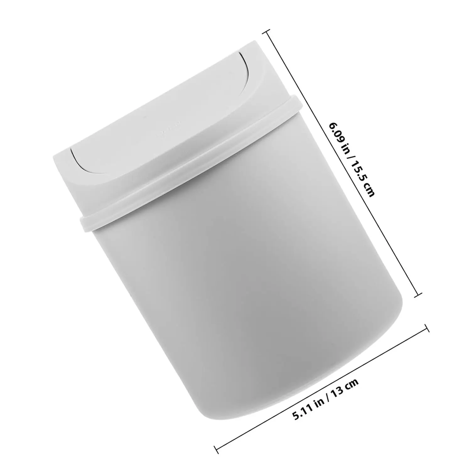 Papelera de escritorio pequeña con tapa cilíndrica para dormitorio - imagen 3