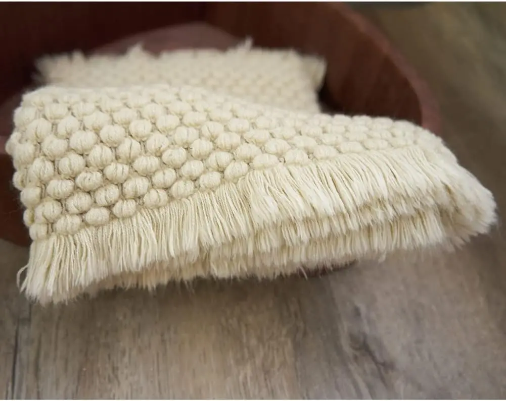 Canastilla para fotos de bebé – Relleno trenzado beige - imagen 2