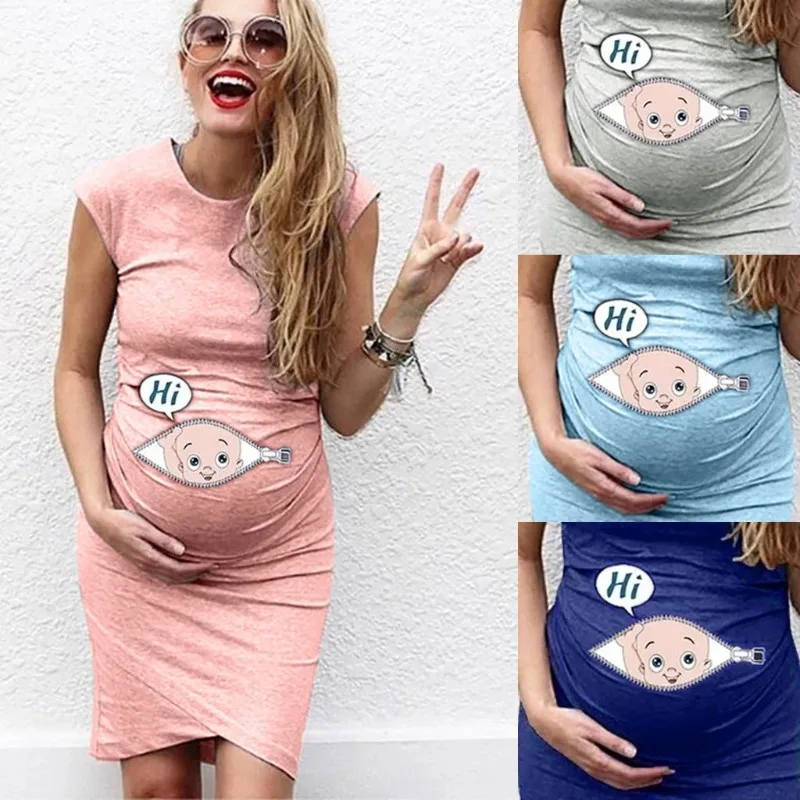 Vestido de maternidad holgado e informal para mujer embarazada - imagen 3