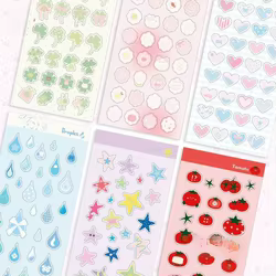 Pegatinas infantiles 3D de corazones para manualidades y diarios