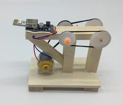 Dínamo manual de madera para montar: juguete educativo