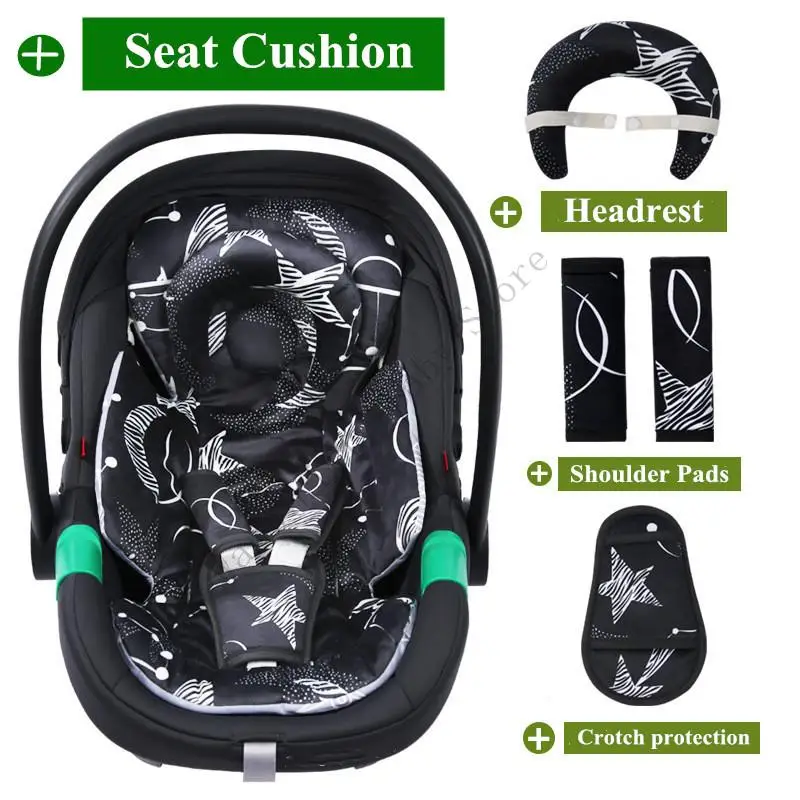 Cojín de asiento para coche de bebé con soporte de cabeza y hombreras - imagen 2