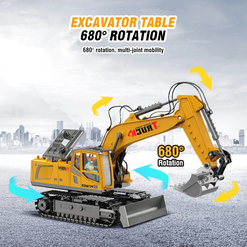 Excavadora con control remoto 2,4G – Camión de juguete para niño - imagen 2