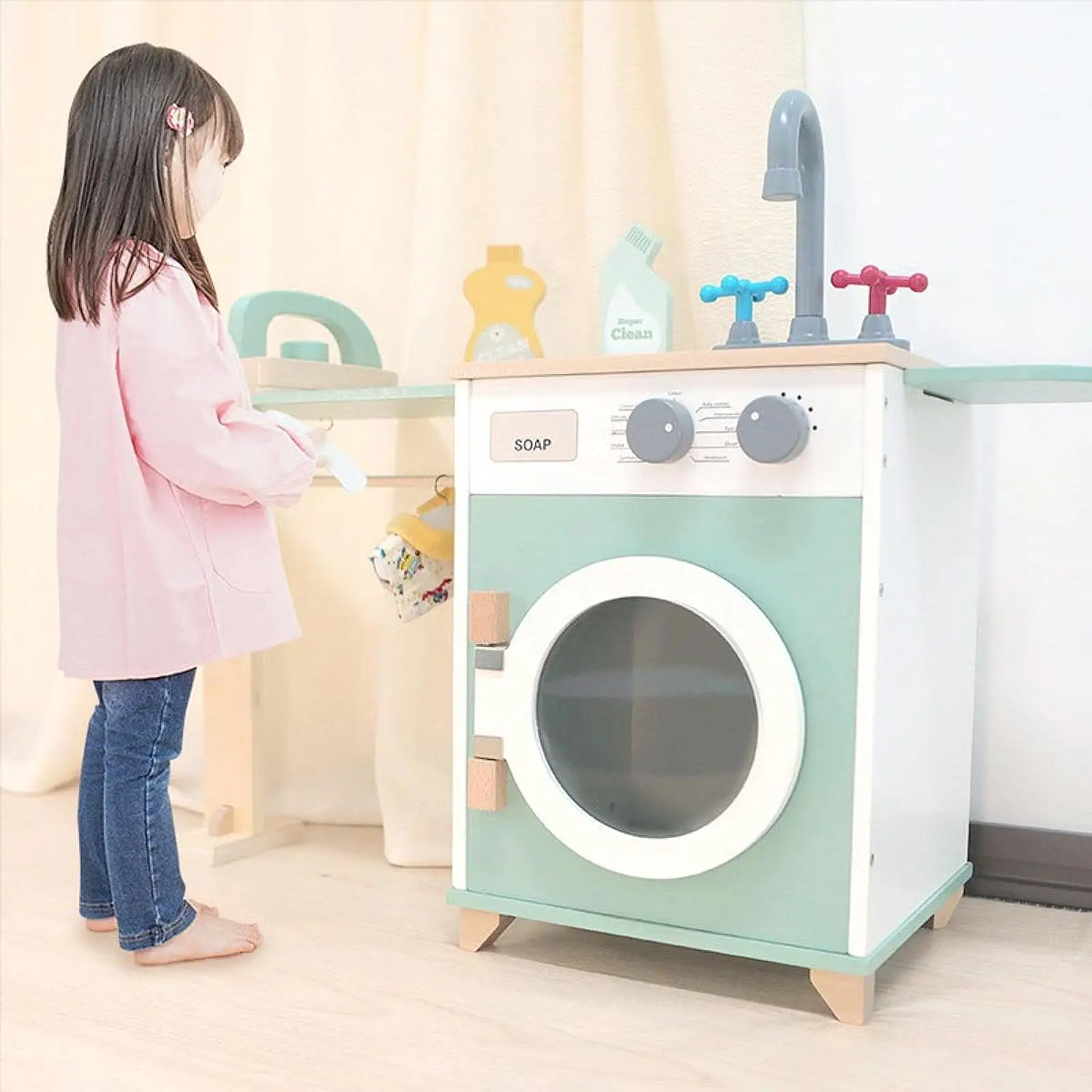 Juguete lavadora Montessori realista para aprender rutinas - imagen 3