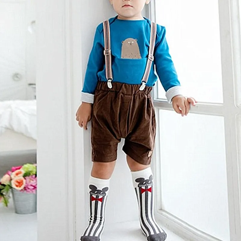Calcetines altos de algodón peinado con dibujos para niños - imagen 3