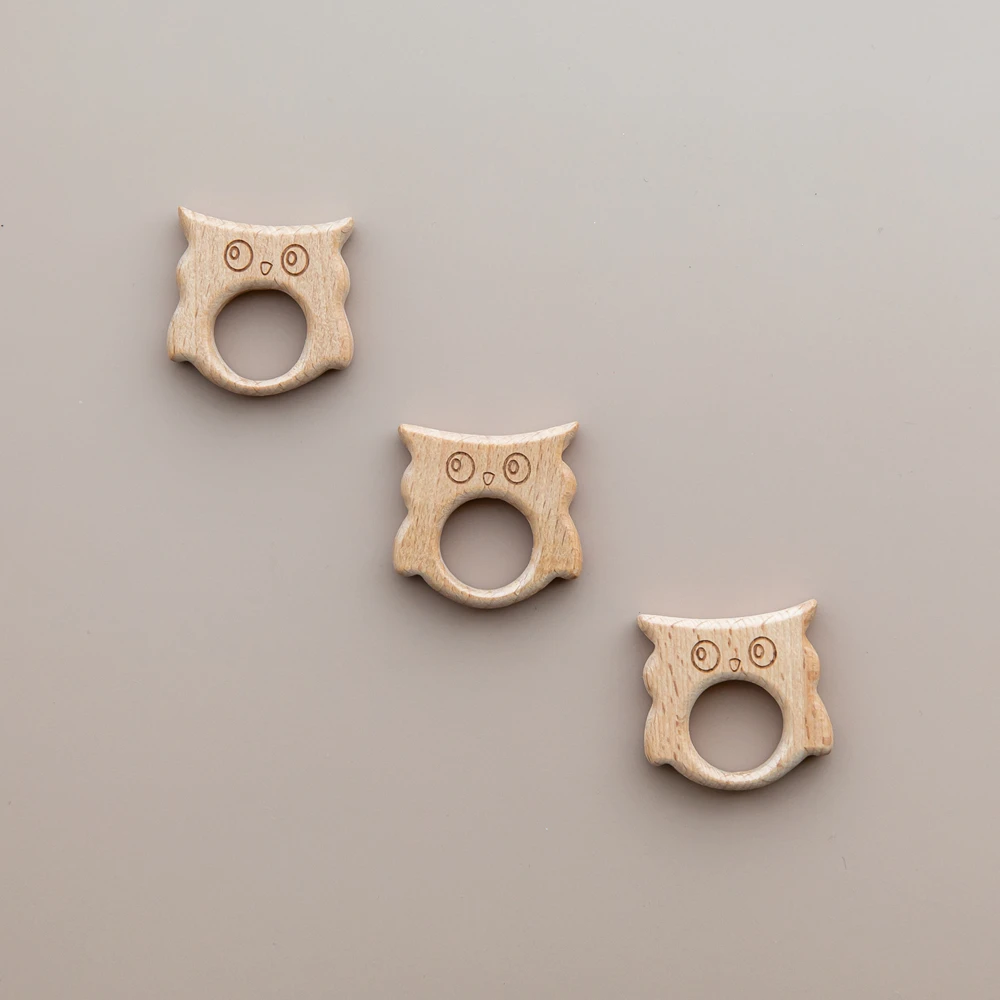Juguetes de madera para bebés con formas de animal