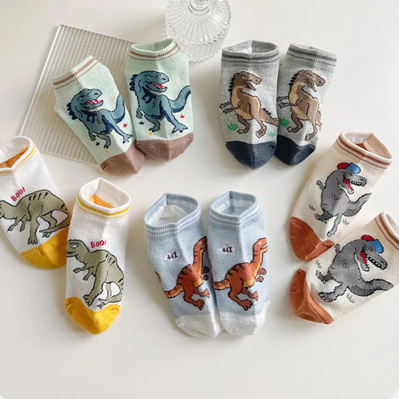 Calcetines dinosaurio para niños - Algodón suave y transpirables - imagen 4