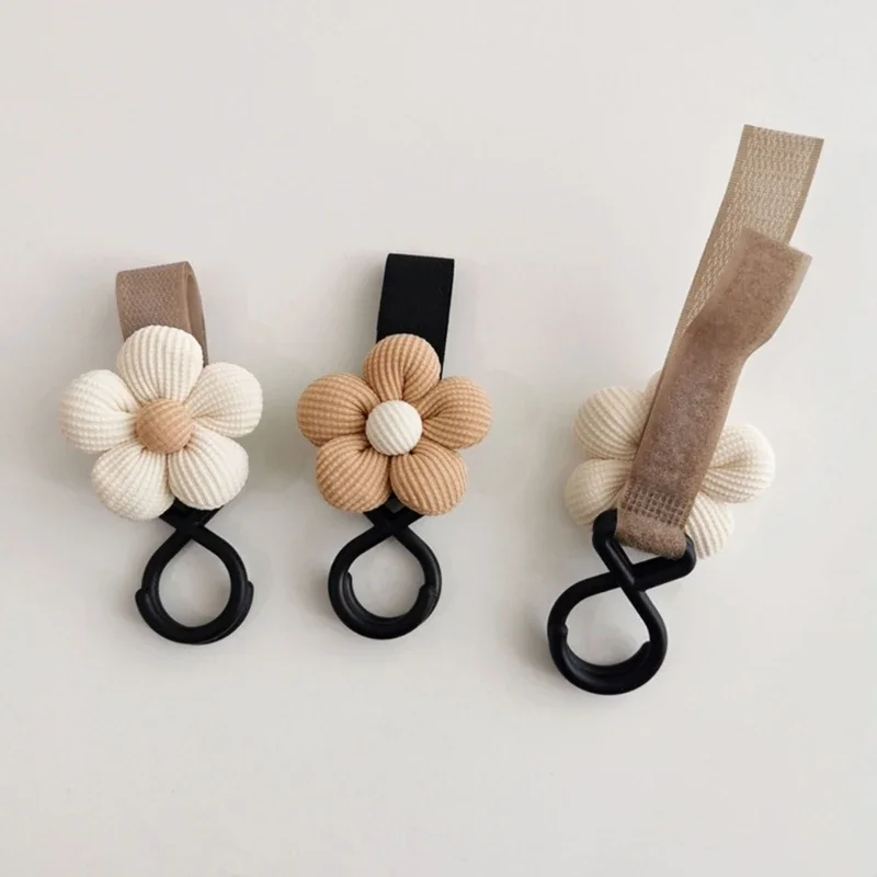 Gancho ajustable para cochecito bebé flores bolso paraguas resistente - imagen 4