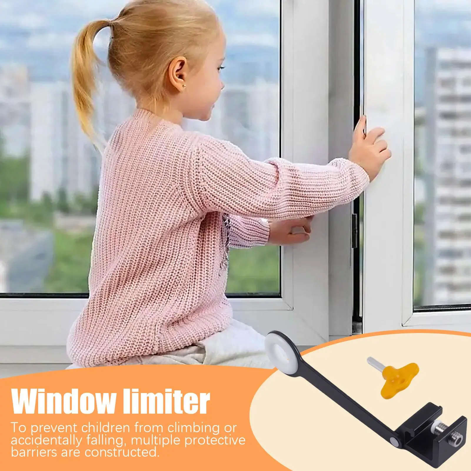 Cerraduras de seguridad infantiles para ventanas con llave - imagen 3