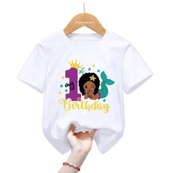 Camiseta sirena para niña – Regalo cumpleaños manga corta