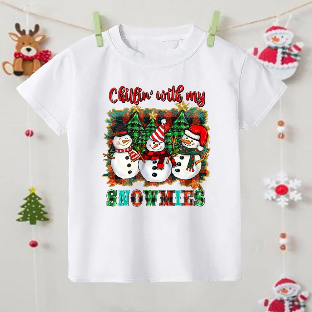 Camiseta navideña con estampado de ciervo para niños - imagen 5