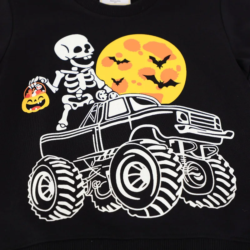 Sudadera Halloween Glow de manga larga para niños y niñas - imagen 4