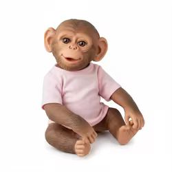 NPK Muñeca Reborn de vinilo tacto suave realista de mono bebé