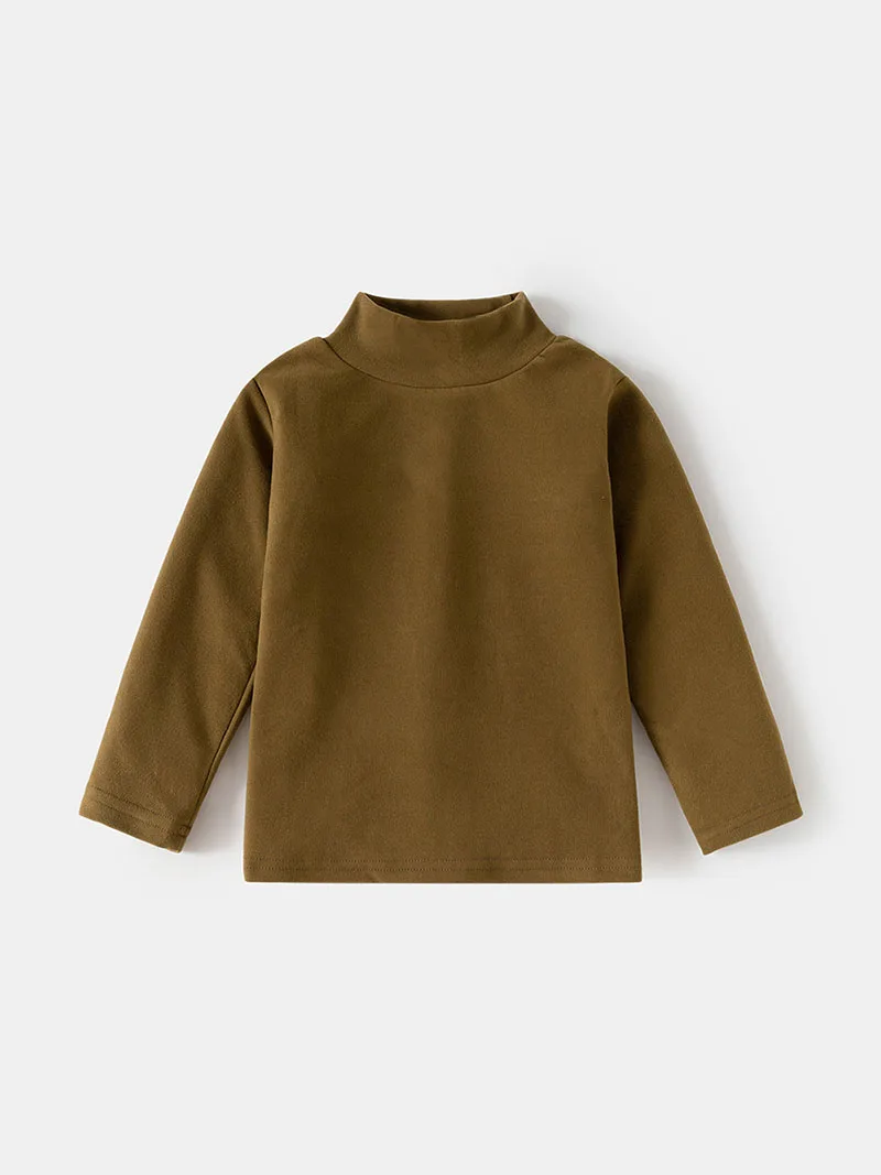 Camiseta interior cuello alto fina para niños de primavera, holgada - imagen 2