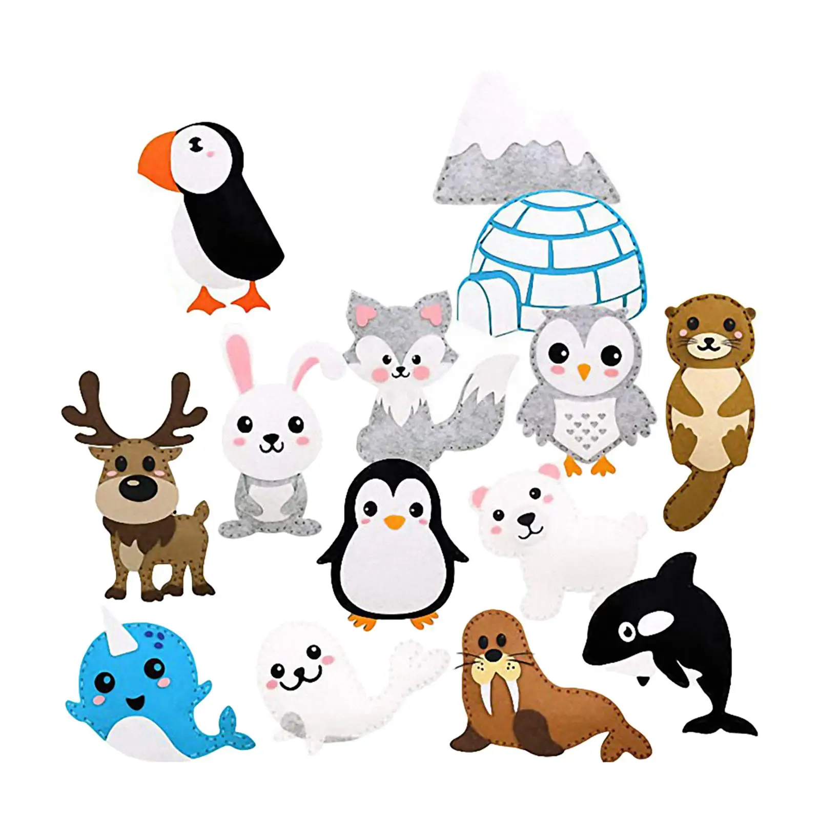 Kit de costura de animales polares para principiantes de invierno