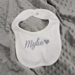Babero personalizado con nombre en algodón - Regalo para bebé