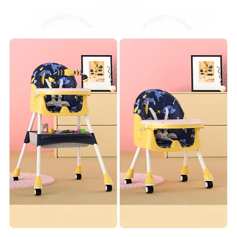 Trona plegable infantil bebé – Altura ajustable multifuncional - imagen 2