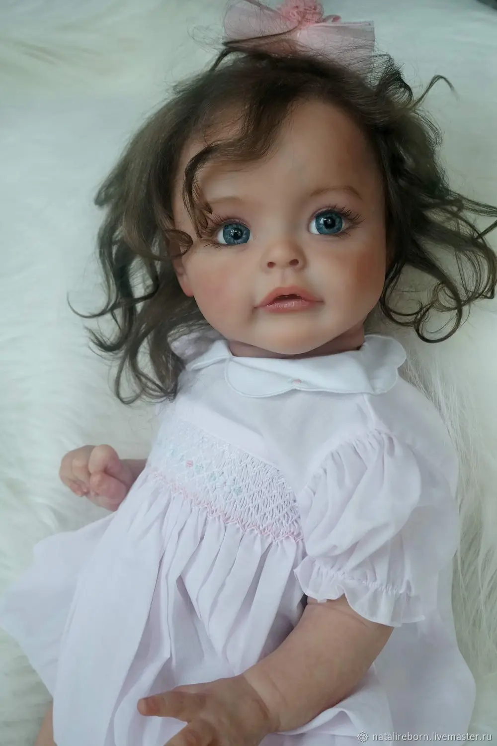 Sue-sue muñeca reborn realista con cuerpo textil y pelo de raíz - imagen 2