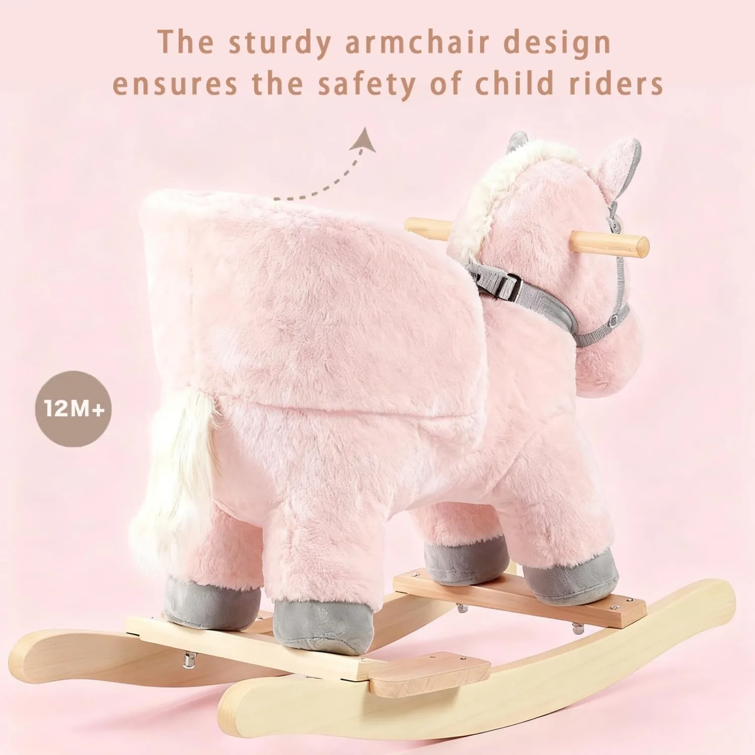 Balancín infantil unicornio de madera, regalo para bebé - imagen 5