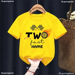 Camiseta de niño personalizada con estampado de carreras rápidas