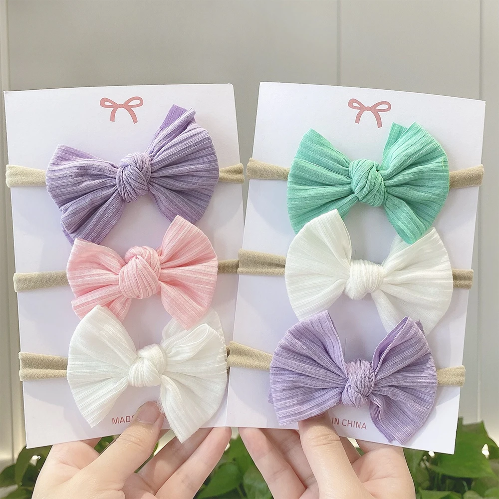 Diadema lazo encaje para bebé recién nacida – Accesorio suave - imagen 2