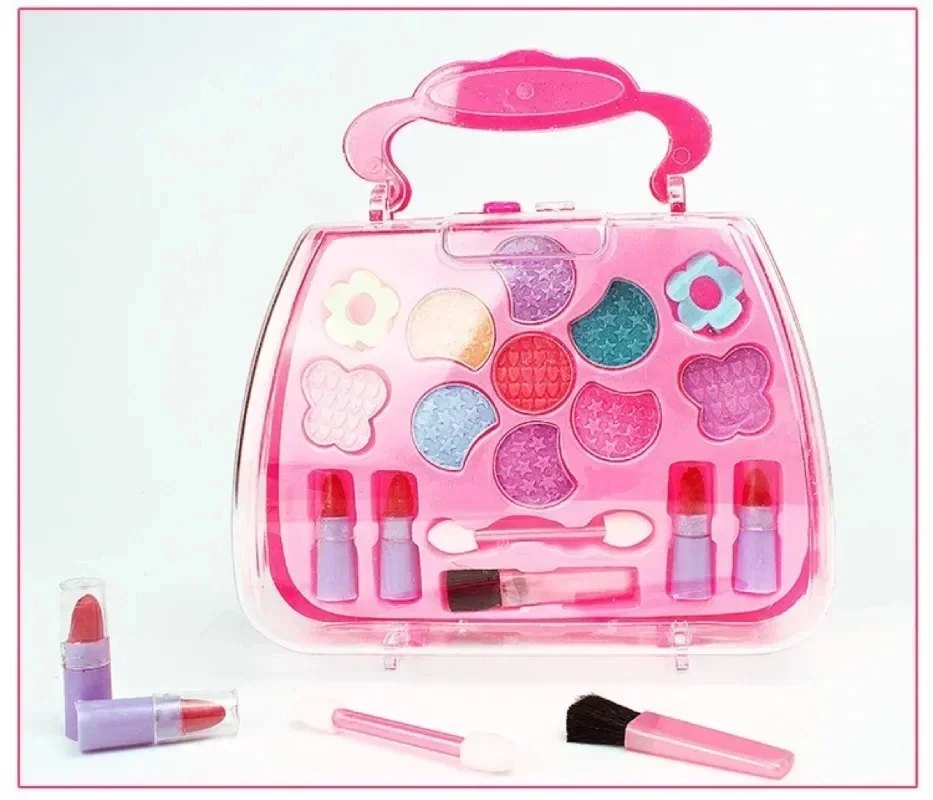 Paleta de sombras de ojos infantiles con colores variados y acabado lavable