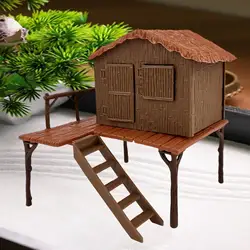 Kit de casa de plástico sin ensamblar para diorama realista infantil