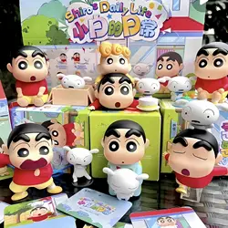 Figuras de caja ciega Shin Chan vida diaria en mini muñecos
