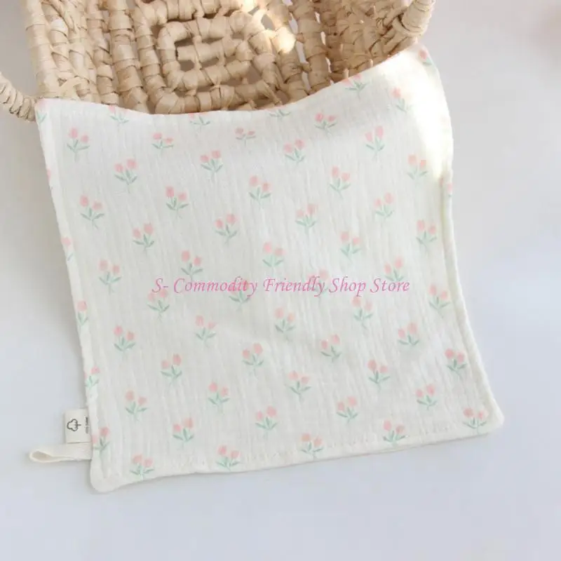 Toalla de saliva cuadrada para bebé con estampado de dibujos - imagen 2